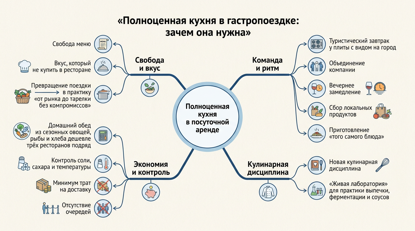 Зачем кулинару полноценная кухня в посуточном жилье