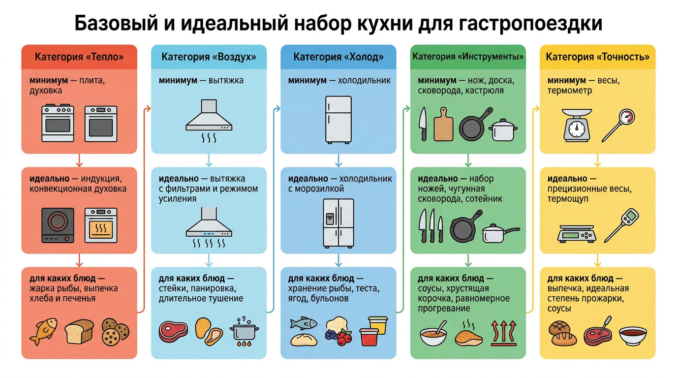 Чек-лист кухни в посуточном жилье: что обязано быть